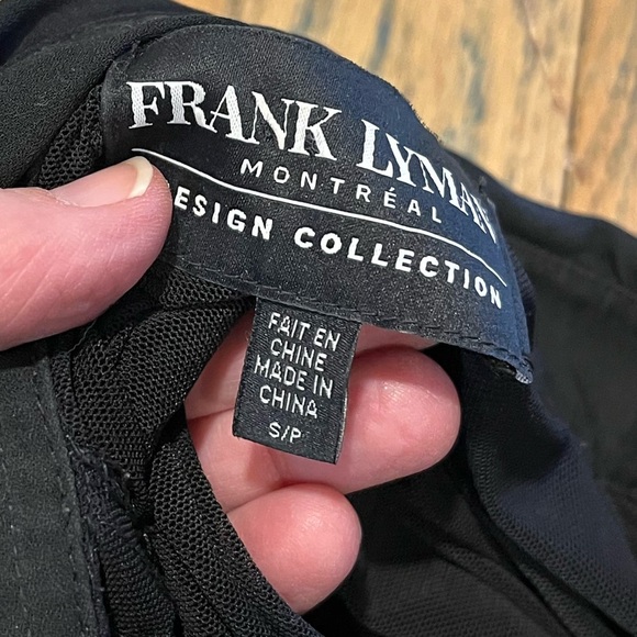 FRANK Lyman Design Collection Beaded Mesh Black Blouse - Size S - Picture 2 of 10